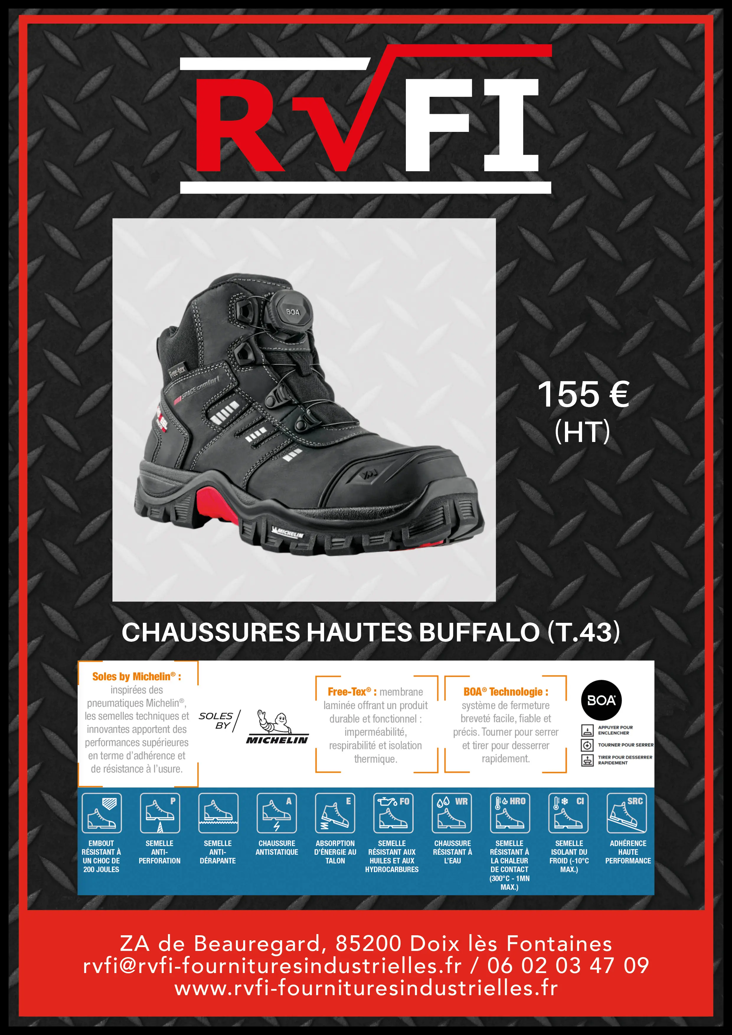 Promotion chaussures hautes buffalo x RVFI - RVFI magasin Doix-lès-Fontaines 85